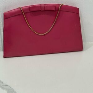 Andrew Geller Vintage pink bow purse clutch